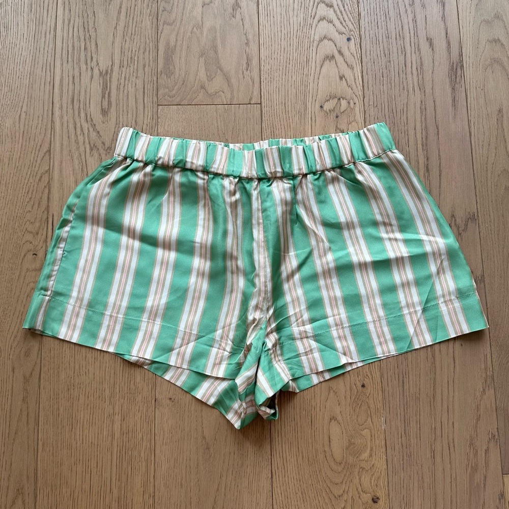 Asceno The London PJ Short in Creme de Menthe